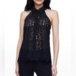 L’agence Daisie Sleeveless Lace button-up blouse size Large